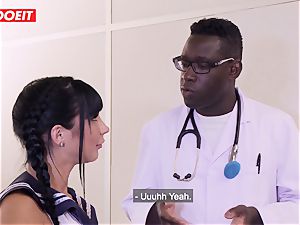 huge-chested school woman anal fucked by doc and principal