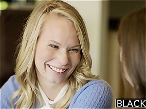 BLACKED two teenage chicks Share a giant bbc