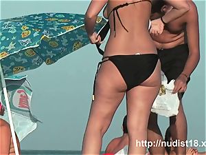 nude beach hidden cam flick of super-fucking-hot playful nudists in water