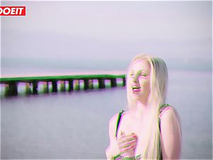 LETSDOEIT - blonde Thot pounded stiff By the Beach